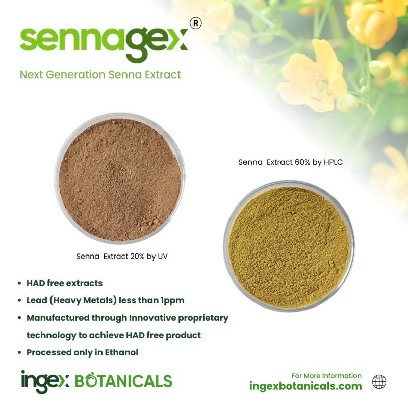 Senna leaves and flowers, the source of Sennagex HAD-Free Senna Extract